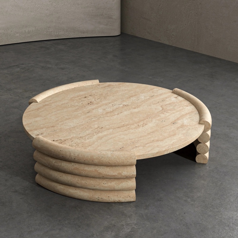 Nordic Style Travertine Coffee Table