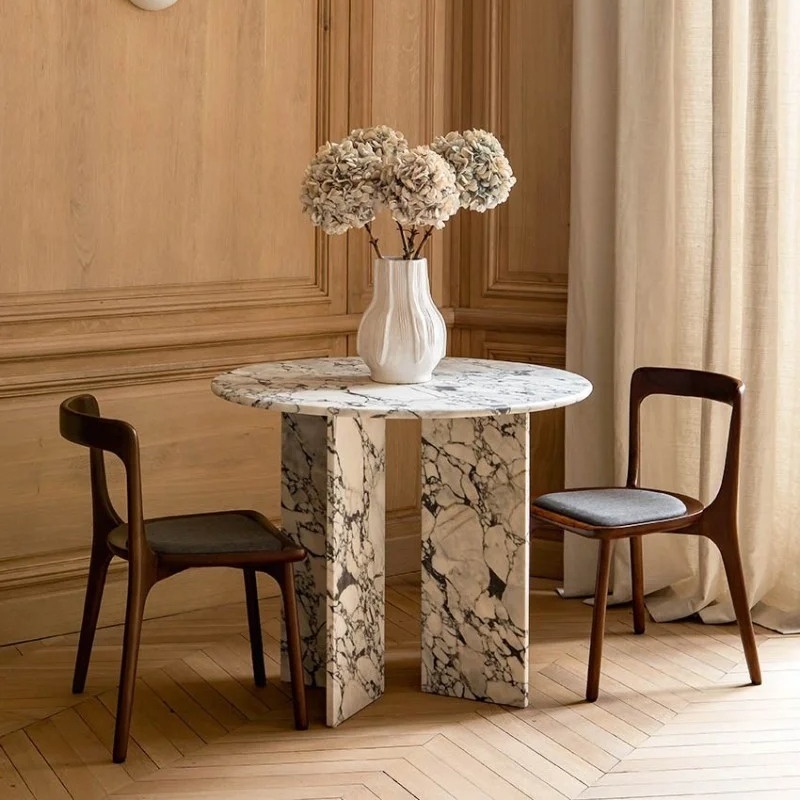 Calacata Viola Marble Dining Table